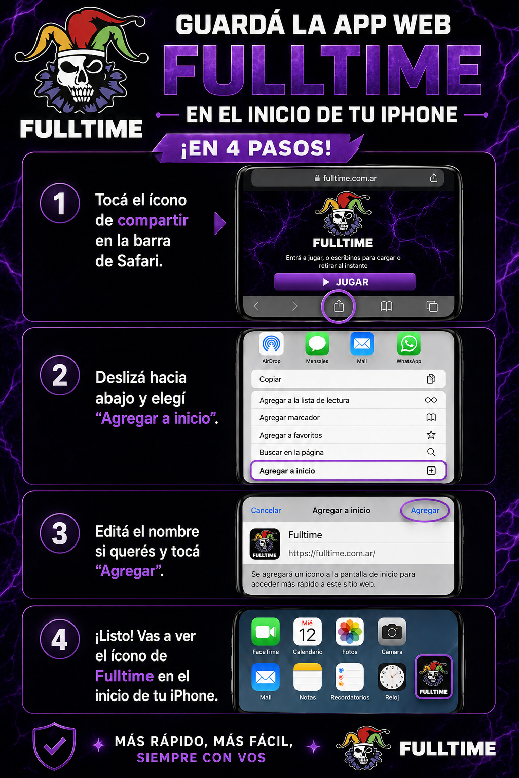 Guardá la app en el inicio de tu iPhone en 4 pasos